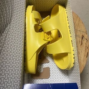 NIB Birkenstock Womens Arizona Essentials Eva Vibrant Yellow Sandals 1014611 Sz7